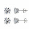 Veyro 14k Gold-Plated Solitaire Butterfly Back Lab-Created Moissanite Stud Earring