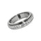 Veyro One Size Fits All Anxiety Ring for Women and Men Titanium Steel Spinner with Cubic Zirconia for Stress Relief