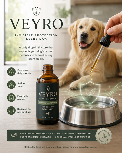 Flea and Tick Prevention Water Bowl Drops for Dogs By Veyro®