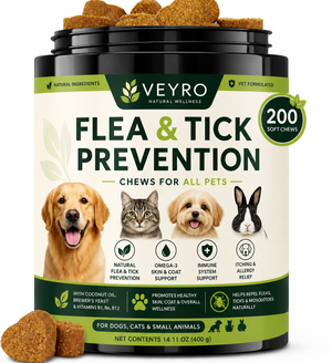 Flea and Tick Prevention Allergy Chews for All Pets By Veyro®